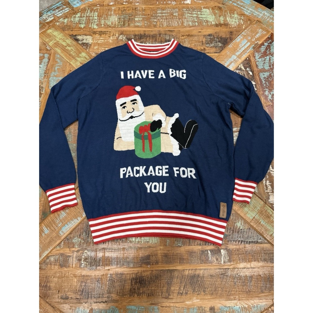 Men's Tipsy Elves Santa's Package Christmas Sweater Size XXL